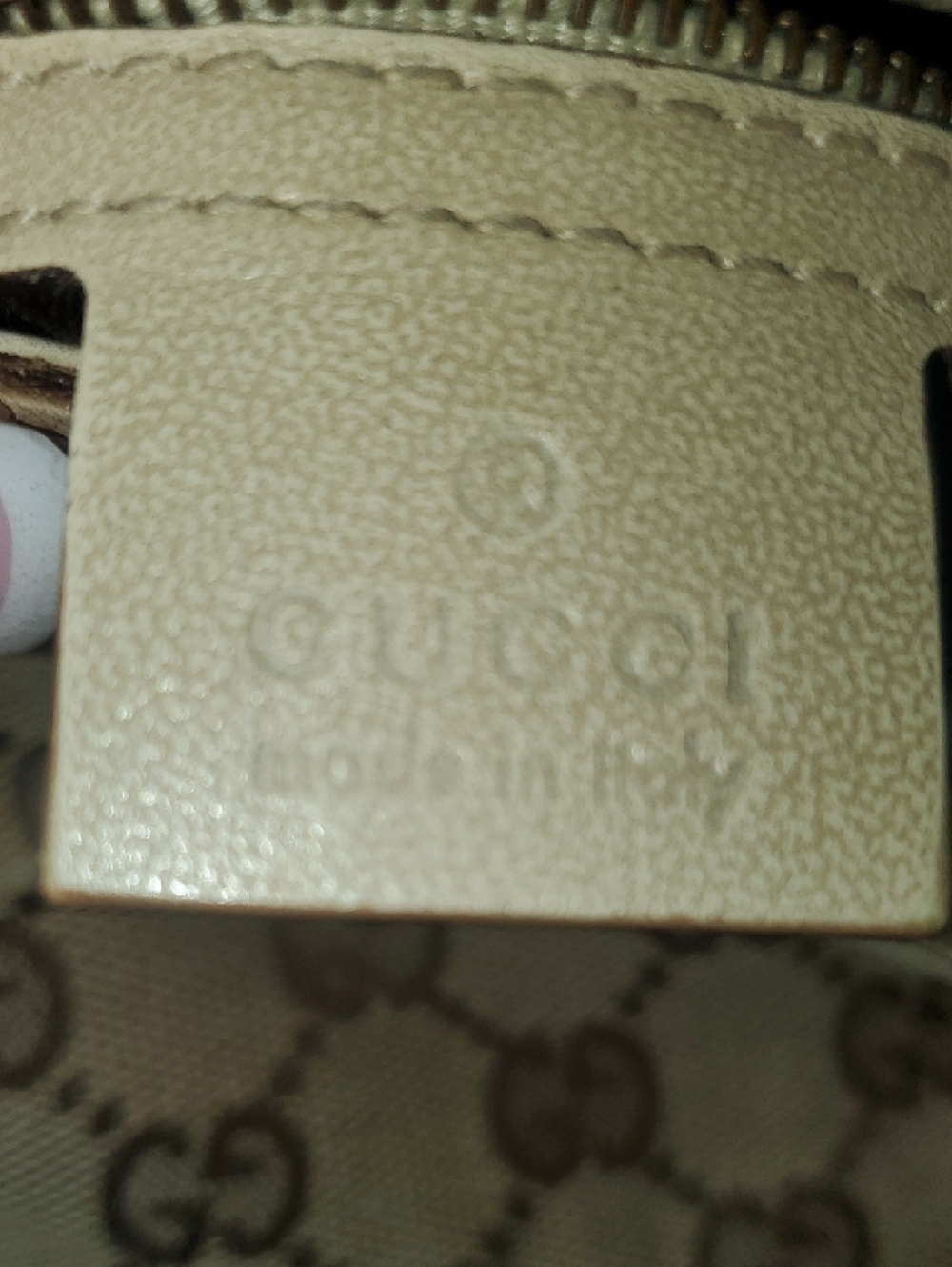 Gucci Beige and Brown GG Canvas Drawstring Tote with Braided Handles - Picture 12 of 16